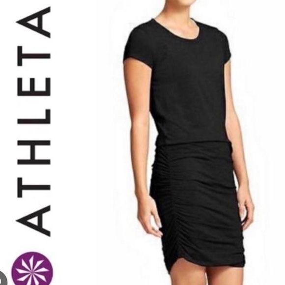 Athleta Topanga Tee Dress Size XL Bottom Side Ruching - Picture 10 of 10
